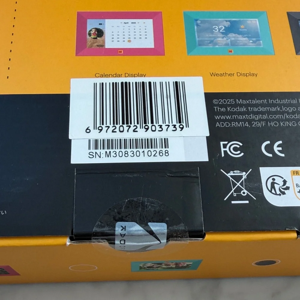 Kodak Digital Photo Frame - Black and Orange